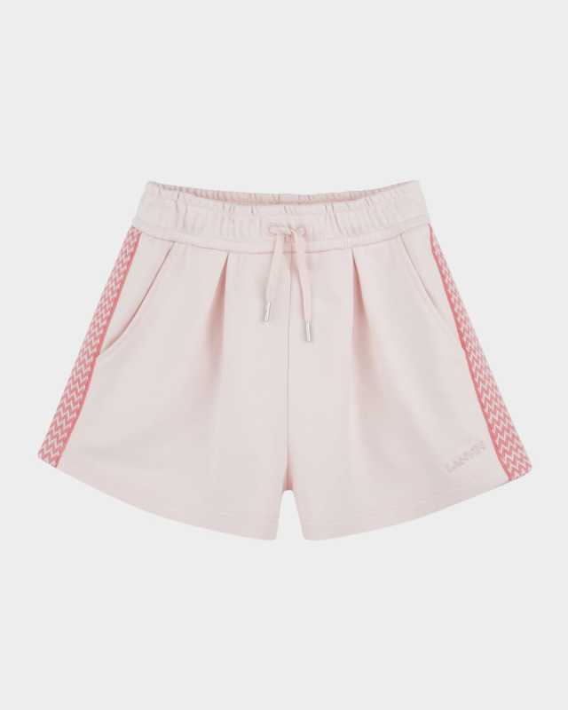Girl's Curb Braid Detailed Shorts, Size 8-14